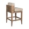 Armen Living Vivid Outdoor Patio Counter Stool in Light Eucalyptus Wood with Taupe Olefin Cushions LCVIBAEUCTP26 - alternate 4