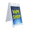 Signmission Vape Shop, A-Frame & 2 Decals Installed, Heavy-Duty Plastic Frame SBHD-D-2436-Vape Shop - alternate 1