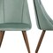 Homeroots Set of Two Green and Brown Velvet and Steel Dining Side Chairs, 2PK 719345 - alternate 5