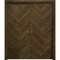 Sartodoors Sliding French Double Pocket Doors 36 x 80 inches, Ego 5005 Marble Oak, Kit Rail Hardware, Solid EGO5005DP-DMR-36 - alternate 1