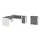 Bestar L Shaped Desk L-Shaped Workstation, 71-1/8" D X 30-3/8" H, 82-3/4" W X Melamine, Slate/Sandstone 93883-59 - alternate 1
