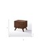 Homeroots Mid Century Classic Box Shaped Walnut Nightstand with Two Drawers 473015 - alternate 4
