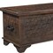 Homeroots 52" Brown Solid Wood Geometric Storage Ottoman 642287 - alternate 4