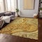 Homeroots 5' X 8' Terra Cotta Brown And Gold Floral Medallion Washable Indoor Outdoor Area Rug 603204 - alternate 2