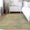 Homeroots 10' X 14' Artichoke Green Fern Green And Gold Abstract Washable Indoor Outdoor Area Rug 587193 - alternate 4