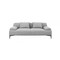 Homeroots 86" Gray Sofa And Toss Pillows With Black Legs 480922 - alternate 1