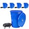 Magnum Tool Blue 55 Gallon Trash Can Set, Trash Can, Quiet Dolly, and Reinforced Lid, 5 Set CMTC-CLD0-55B05 - alternate 1