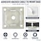 Kable Kontrol Adhesive Cable Tie Mounts, 1-1/2" Sq, Natural Nylon, PK100 PK100 CT285 - alternate 1