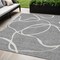 Homeroots 5' X 8' Gray And Ivory Abstract Washable Indoor Outdoor Area Rug 597482 - alternate 1