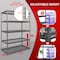 Shuntong Atlas 5-Tier 48 in.W x 24 in.D x 72 in.H Heavy Duty Storage Shelving Load 4000 Lbs, Wire Deck, Hammertone B-ATLAS482472-5H1000 - alternate 2