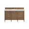 James Martin Vanities Brittany 60" Single Vanity, Pecan w/ 3 CM White Zeus Silestone Top 655-V60S-PCN-3WZ - alternate 1