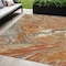 Homeroots 5' X 8' Brown Beige And Gray Abstract Washable Indoor Outdoor Area Rug 602666 - alternate 1