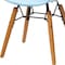 Homeroots Set Of Four Blue And Brown Heavy Duty Plastic And Wood Juvenile Side Chairs, 4PK 554662 - alternate 4