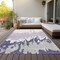 Homeroots 8' X 10' Purple And Ivory Abstract Washable Indoor Outdoor Area Rug 613653 - alternate 4