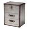 Baxton Studio Calidore Vintage Silver Metal 2-Drawer End Table 251-13873-ZORO - alternate 1