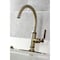 Kingston Brass Single-Handle Kitchen Faucet with Brass Side Sprayer, Antique Brass KS2433KL - alternate 3