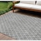 Homeroots 9' X 12' Gray And Ivory Geometric Washable Indoor Outdoor Area Rug 596109 - alternate 1