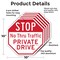 Signmission Stop No Thru Traffic Private Drive, 10 inch X 10 inch, Aluminum Metal Signs, 5PK OC-A-5Pack-10-223 - alternate 5