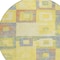 Homeroots 8' Yellow Blue And Terra Cotta Round Geometric Washable Indoor Outdoor Area Rug 605057 - alternate 6
