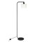 Homeroots 57" Black Arched Floor Lamp With White Frosted Glass Drum Shade 523487 - alternate 4