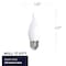 Bulbrite LED Filament, 5 Watt Dimmable CA10 Light Bulb, Milky Glass Finish, E26 Base, 3000K, 500 Lumens, 4PK 862085 - alternate 6