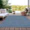 Homeroots 3' X 5' Blue And Sky Blue Floral Washable Indoor Outdoor Area Rug 610642 - alternate 4