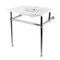 Kingston Brass 31" Ceramic Console Sink with Brass Legs, 1-Hole, White/Polished Chrome KVBH312271 - alternate 1
