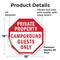 Signmission Private Property Campground Guests, 18 Inch X 18 Inch, Vinyl Decal OC-D-18-31 - alternate 4