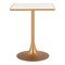 Homeroots 24" Beige and Gold Wood and Steel Pedestal Base Square Dining Table 572239 - alternate 3