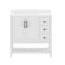 Flash Furniture Vega 36in. Vanity w/Sink, Cabinet w/Blk Hardware, Open Shelf & 3 Drawers, Marble Counter, Wht/Wht FS-VEGA36-KD-WH-HDBLK-GG - alternate 6