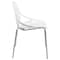 Leisuremod Modern Asbury Dining Chair with Chromed Legs, White, 2PK AC16W2 - alternate 3