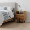 Homeroots 20" Oak Solid Wood Two Drawer Nightstand 722533 - alternate 2