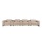 Homeroots 179" Beige Top Grain Leather Reclining Metal USB Sofa 720317 - alternate 1