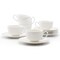 Elama Luna 12 Piece 3 Ounce Porcelain Espresso Cup Set in White with Saucers ELM-LUNA-3ESPRESSO - alternate 3