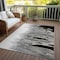 Homeroots 9' X 12' Black Gray And Ivory Abstract Washable Indoor Outdoor Area Rug 601180 - alternate 6