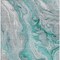 Homeroots 3' X 5' Teal Blue And Ivory Abstract Washable Indoor Outdoor Area Rug 617614 - alternate 6