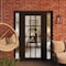 Vdomdoors Front Exterior Prehung Metal-Plastic Door Clear Glass / MANUX 8355 Matte Black / Office Commercial MANUX8355EXD-BLK-W12+36+12xH80-LH-I - alternate 2