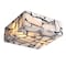 Jonathan Y Giulia 13 in. 2-Light Modern Contemporary Alabaster/Iron Square LED Flush Mount, White and Black Marb JYL1201C - alternate 1