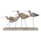 Homeroots 13" Natural Metal And Wood Coastal Sand Plover Birds Tabletop Sculpture 518062 - alternate 4