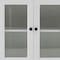 Homeroots 64in White Distressed Solid Wood Sideboard with Four Glass Doors 388220 - alternate 6