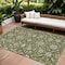 Homeroots 8' X 10' Olive Green Brown And Ivory Moroccan Washable Indoor Outdoor Area Rug 605172 - alternate 1