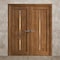 Sartodoors Interior Solid French Double Doors 64 x 96 inches, Ego 5014 Cognac Oak Veneer, Wood Interior Solid EGO5014DD-DKO-6496 - alternate 3