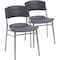 Iceberg CafeWorks Chair, Graphite Seat and Back, Silver Frame, 18 in Seat Height, 2 PK 64517 - alternate 1