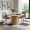 Homeroots 60" Brown Solid Wood Pedestal Base Round Top Dining Table 721016 - alternate 3