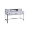 Homeroots 54" Gray Wood Writing Desk With Five Drawers 491383 - alternate 4
