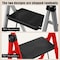 Wrightmaster 3.9 ft. Lightweight Aluminum Step Ladder, 8 ft. Reach, 500 lb. Capacity with Non-Marring Feet Zoro4HONGSE - alternate 5