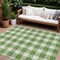 Homeroots 9' X 12' Green And Gray Plaid Washable Indoor Outdoor Area Rug 595389 - alternate 1