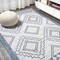 Jonathan Y Marokko Diamond Tribal Medallion Ivory/Blue 4 ft. x 6 ft. Indoor/Outdoor Area Rug SMB127C-4 - alternate 3
