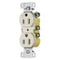 Hubbell Wiring Device-Kellems Straight Blade Receptacle, 5-15R, 15 A, 125V AC, 2 Pole, 3 Wire, Surface Mount, Grounded DR15STLATR - alternate 2