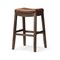 Homeroots 31" Brown Faux Leather and Solid Wood Backless Bar Height Bar Chair 632495 - alternate 4